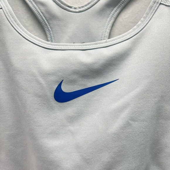 Nike Dri-Fit Sports Bra Women Size Medium Light Blue Racerback - Picture 2 of 8